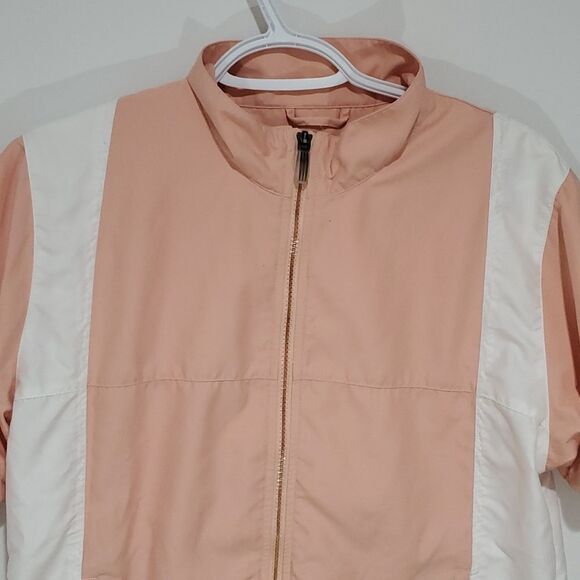 Adidas large pink and white climashell windbreaker short sleeve jacket - Picture 2 of 8